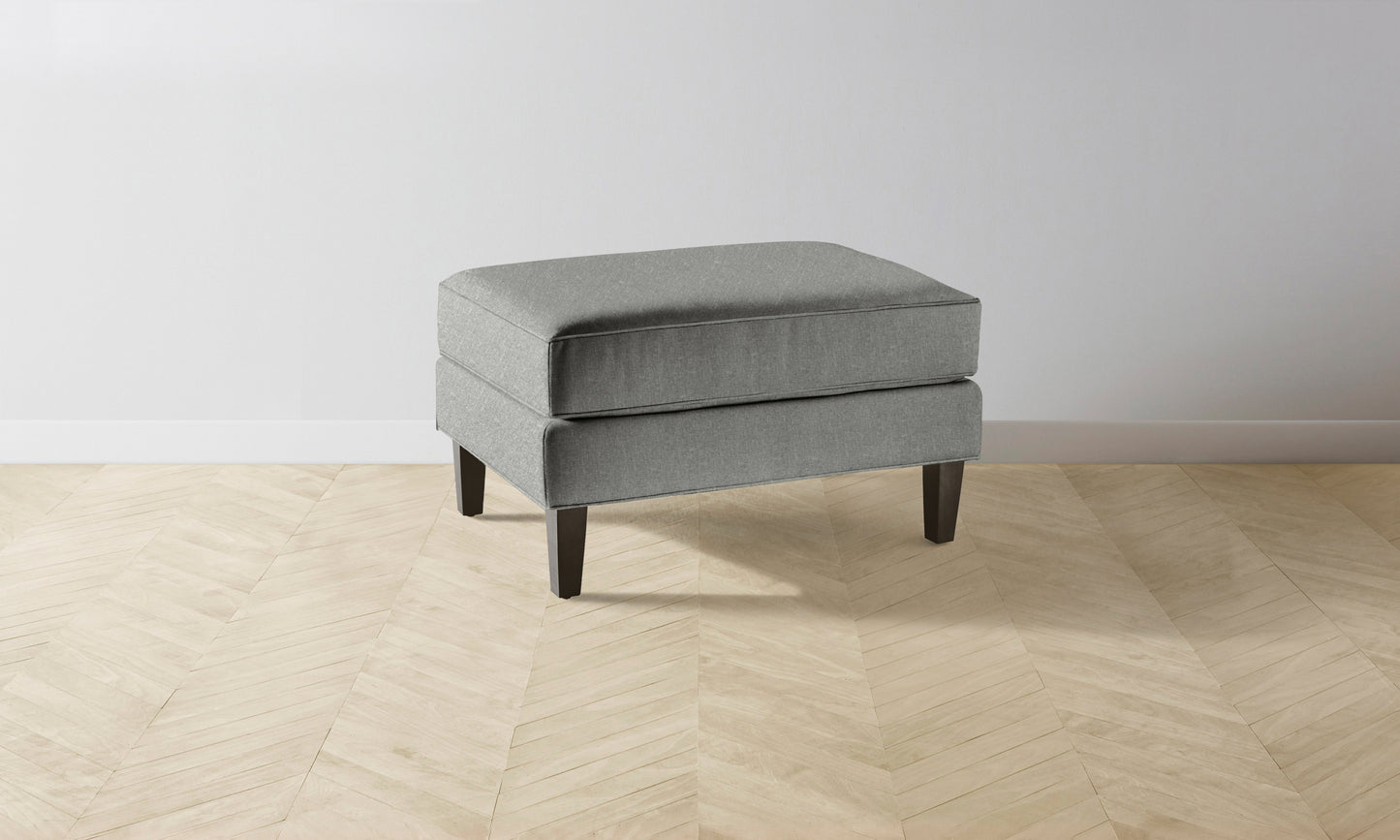 The Crosby Ottoman - Merino Granite