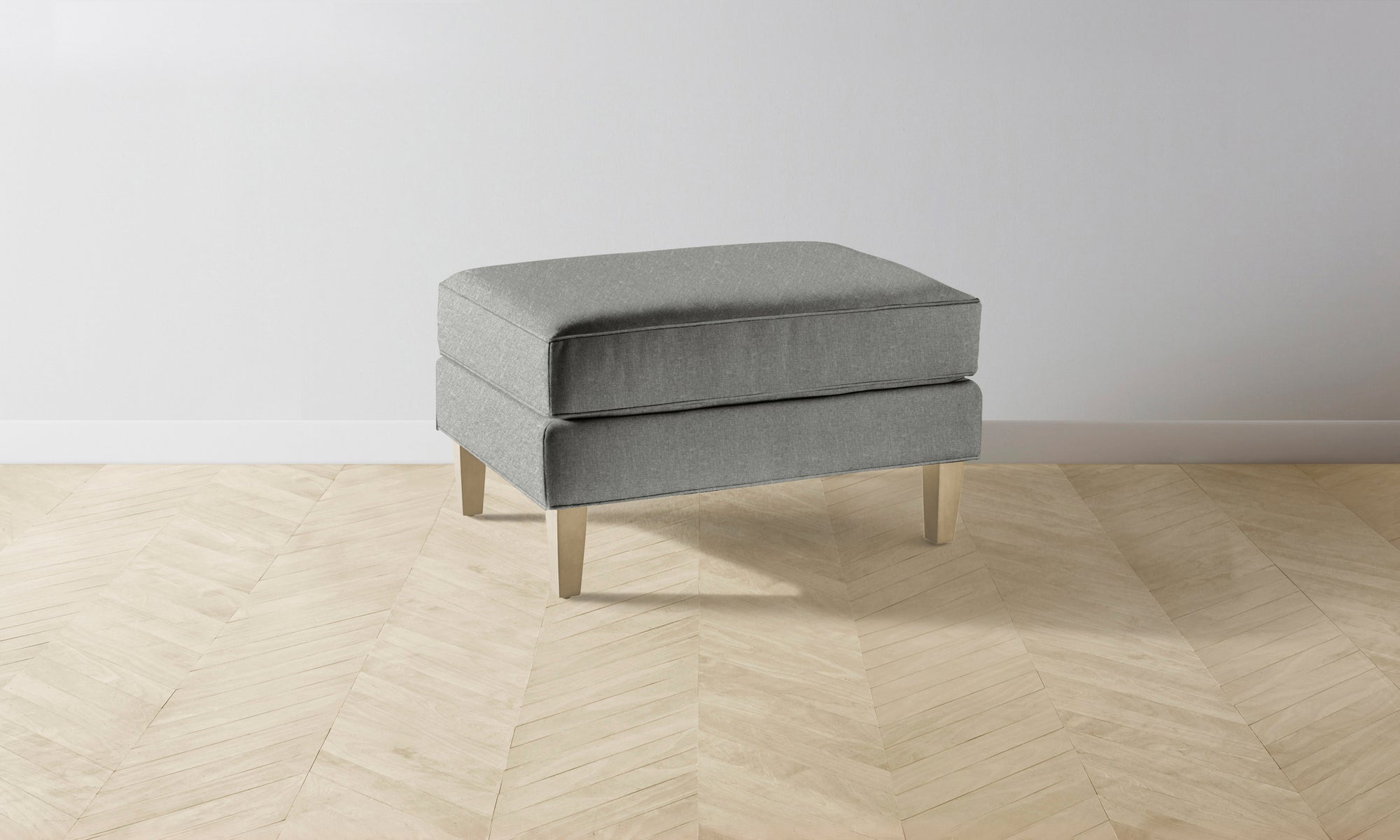 The Crosby Ottoman - Merino Granite