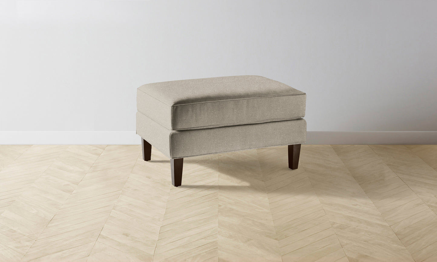 The Crosby Ottoman - Merino Wheat