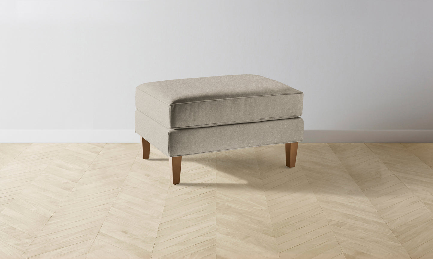 The Crosby Ottoman - Merino Wheat