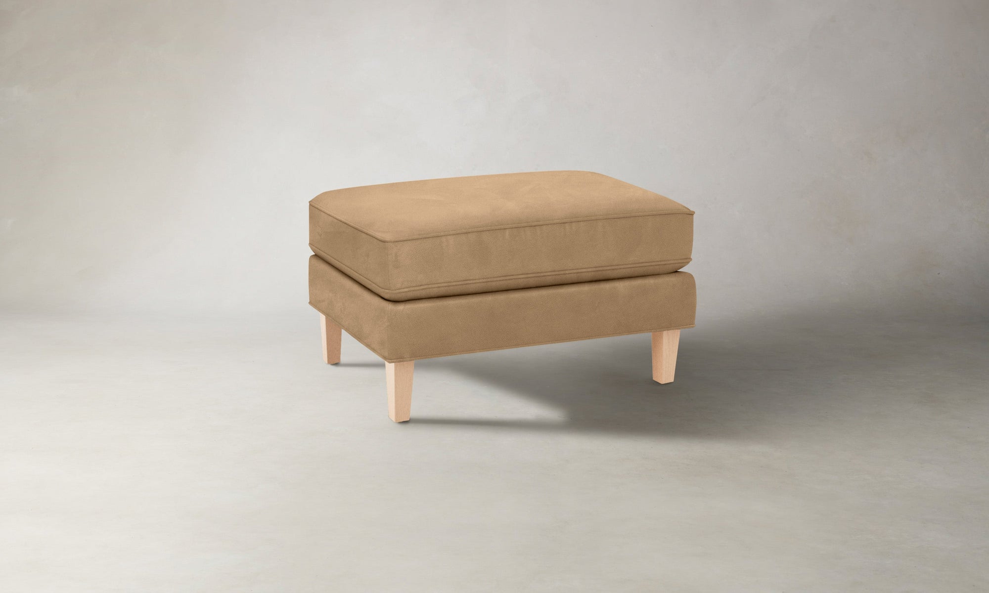 The Crosby Ottoman - Nubuck Leather Rye