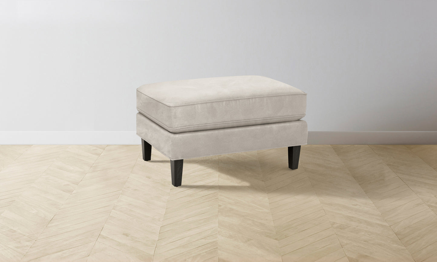 The Crosby Ottoman - Nubuck Leather Sail