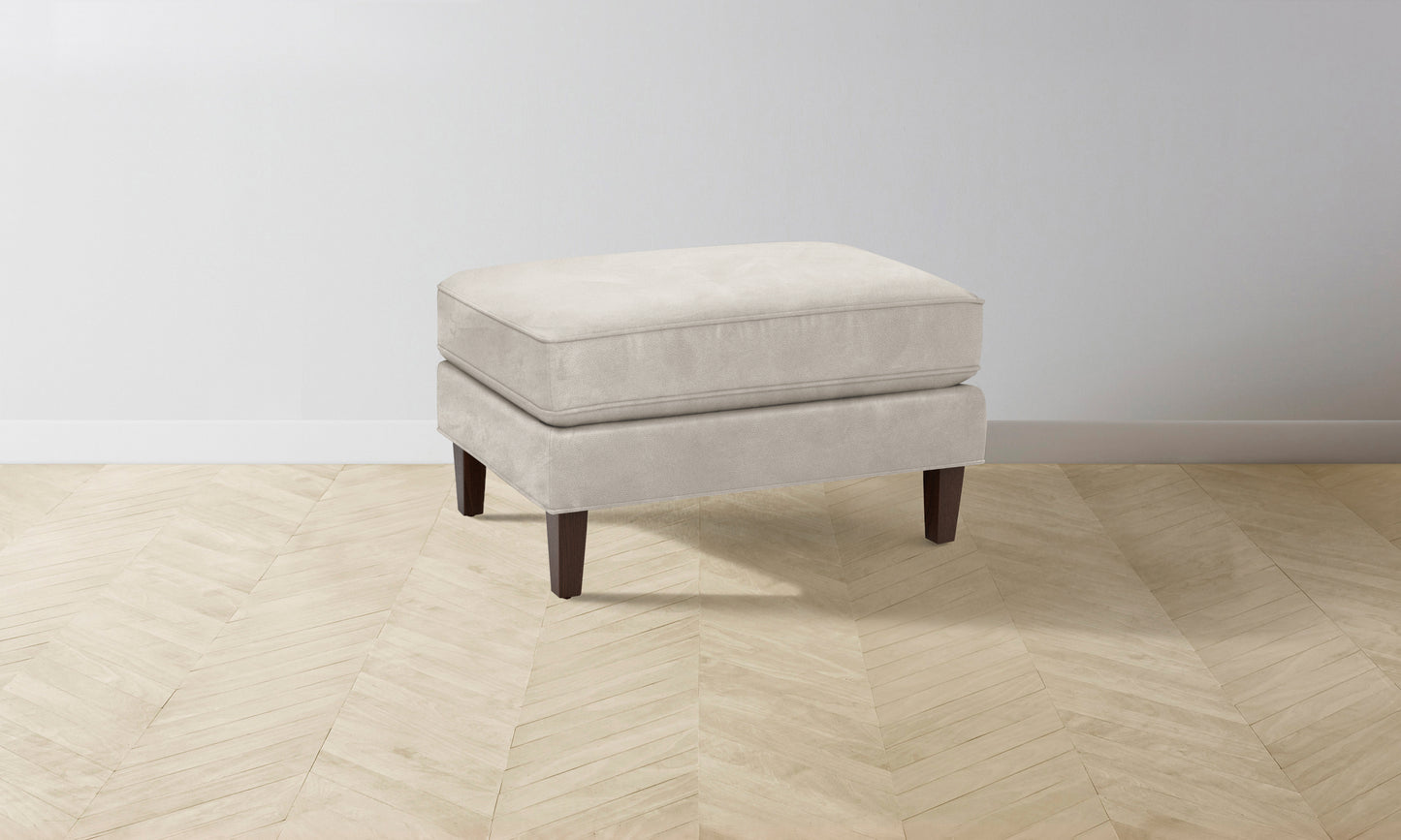 The Crosby Ottoman - Nubuck Leather Sail