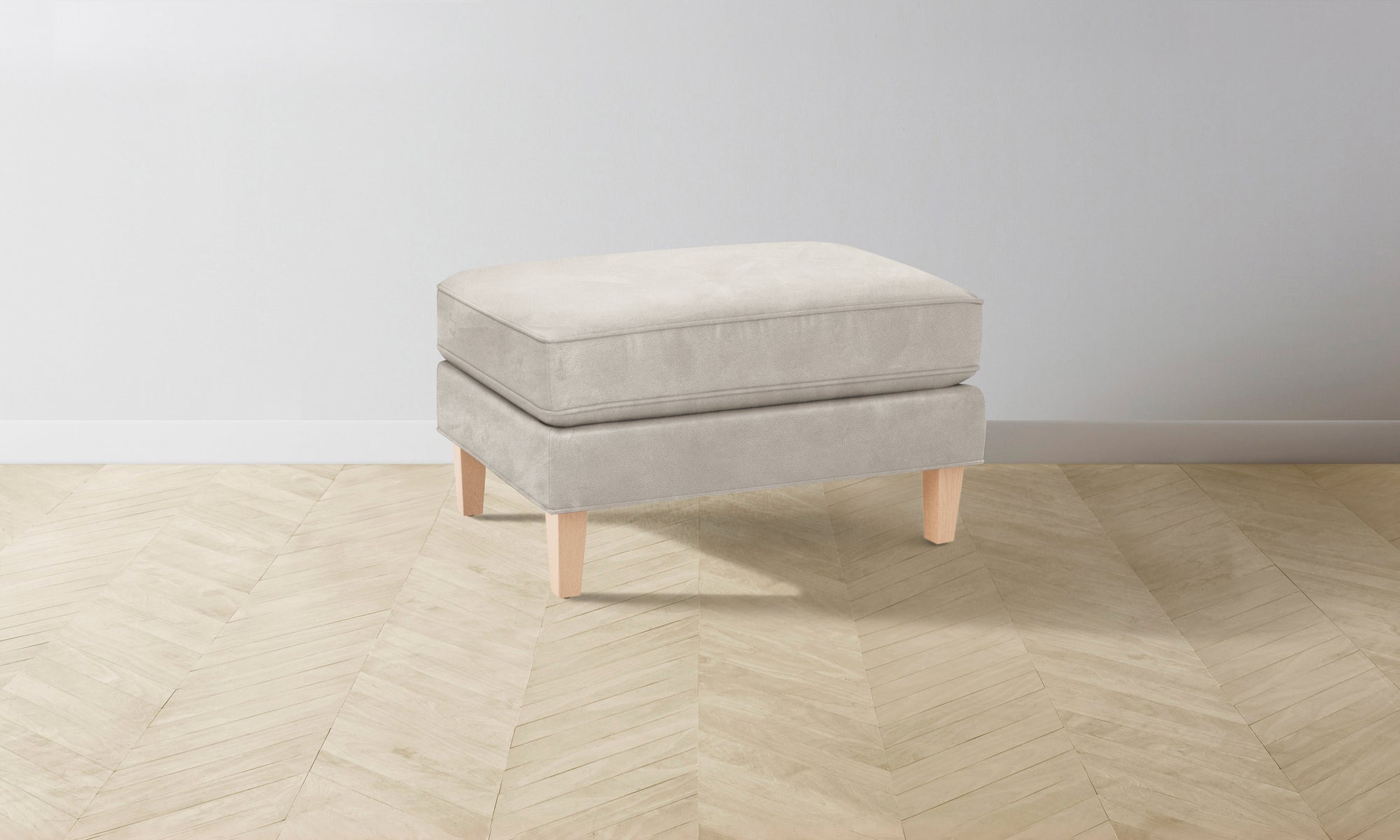 The Crosby Ottoman - Nubuck Leather Sail