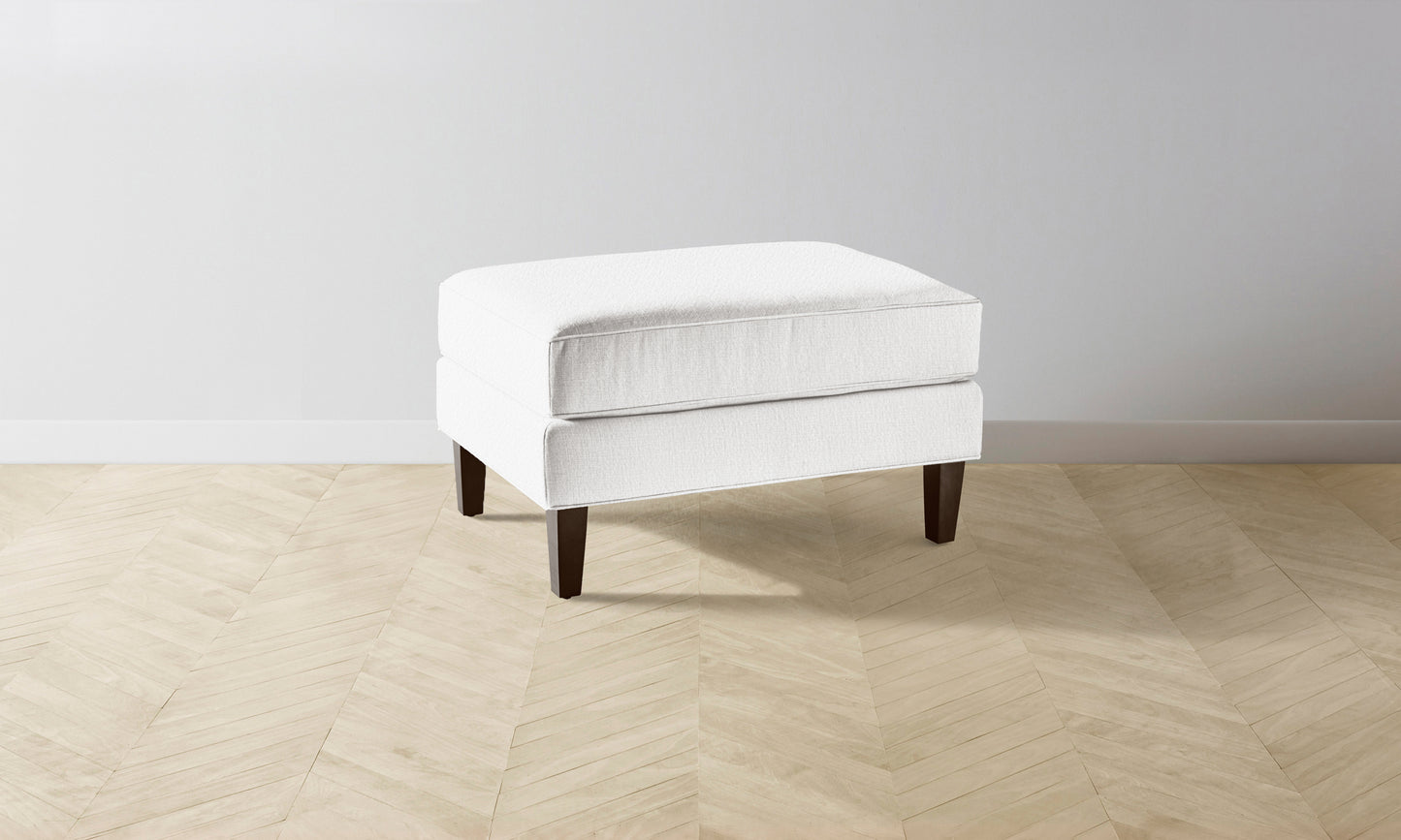 The Crosby Ottoman - Performance Bouclé Polar