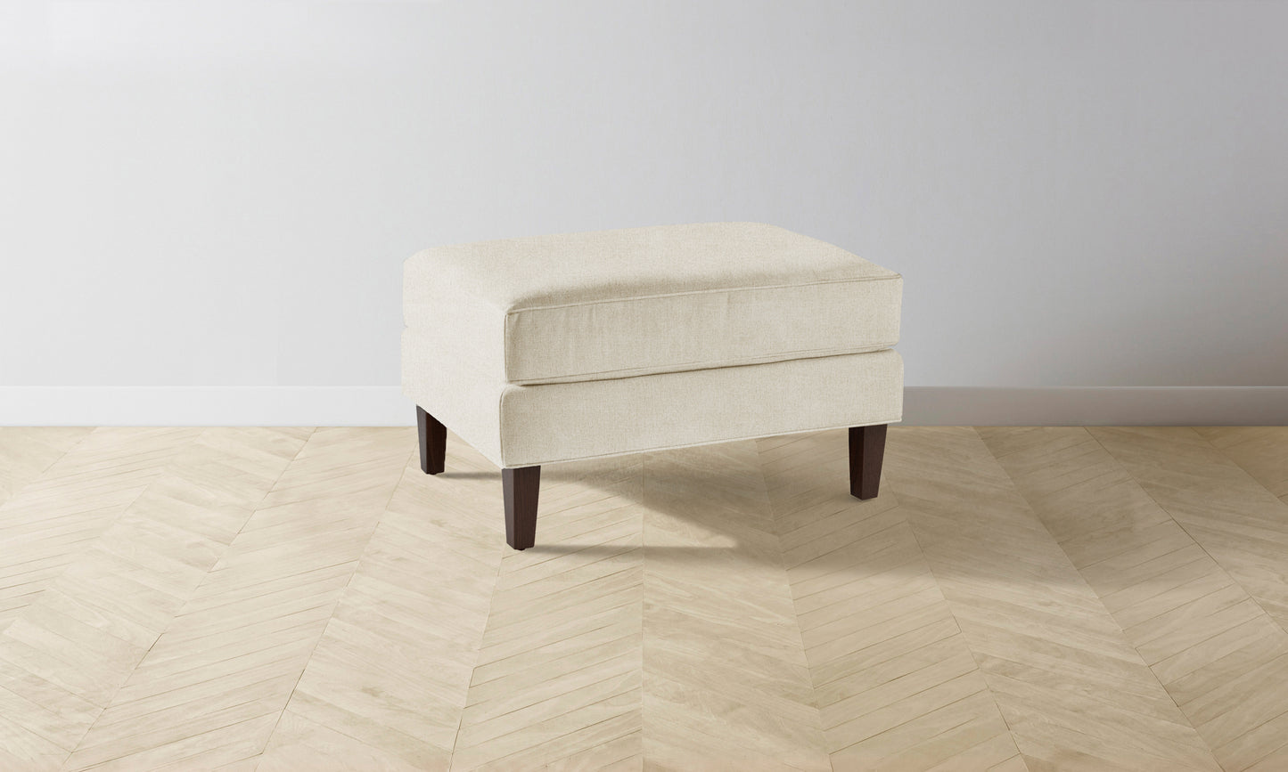 The Crosby Ottoman - Performance Melange Weave Shell