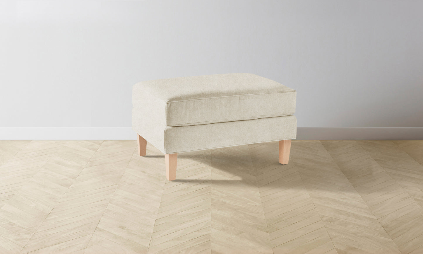 The Crosby Ottoman - Performance Melange Weave Shell