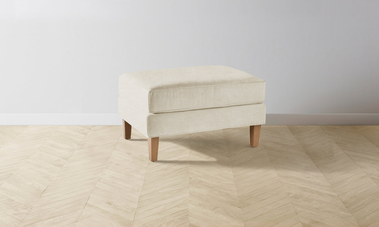 The Crosby Ottoman - Performance Melange Weave Shell