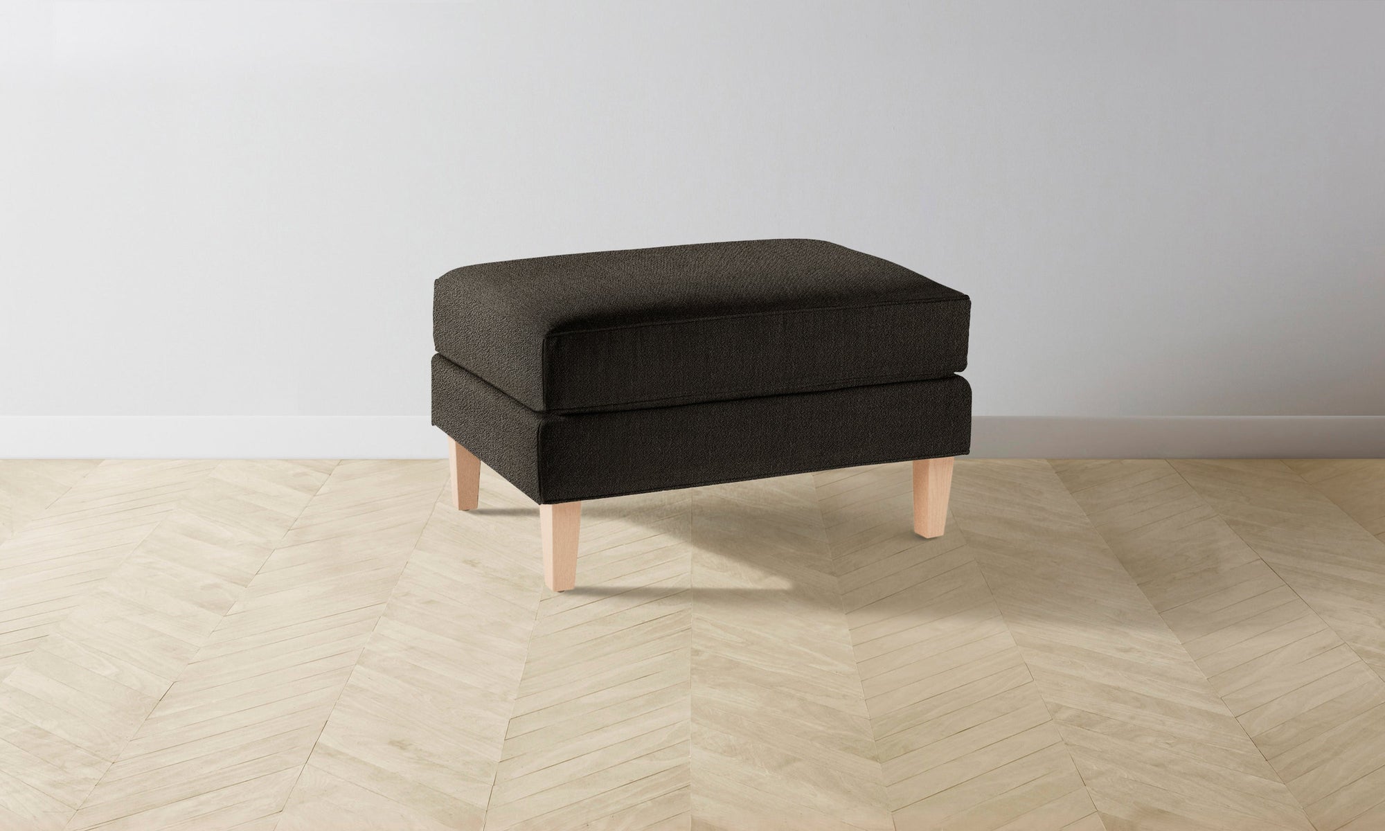 The Crosby Ottoman - Performance Textural Weave Root