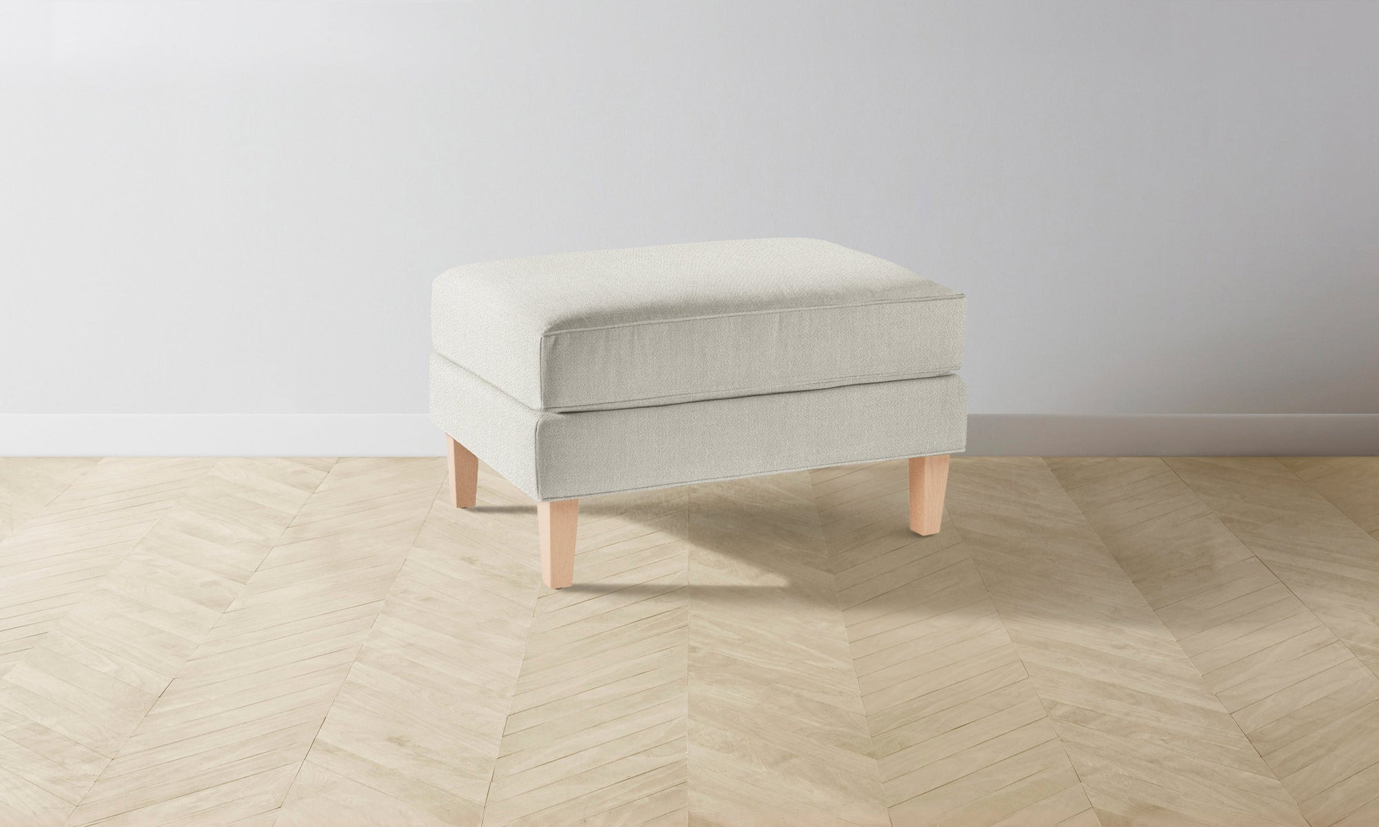 The Crosby Ottoman - Performance Textural Weave Wisp