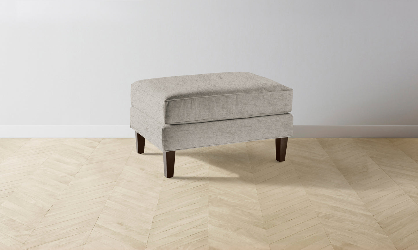 The Crosby Ottoman - Performance Tweed Oatmeal