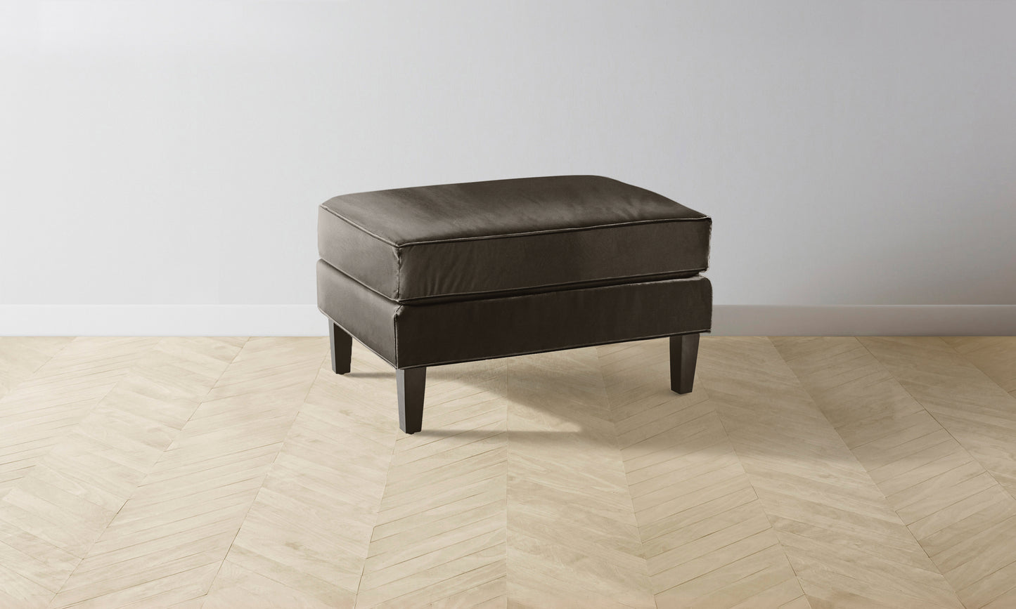 The Crosby Ottoman - Tuscan Leather Seal