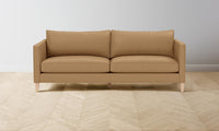 The Crosby Sectional - Pebbled Leather Latte