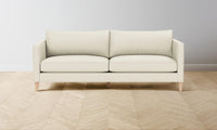 The Crosby Sofa - Pebbled Leather Swan