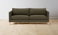 The Crosby Sofa - Pebbled Leather Truffle