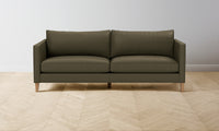 The Crosby Sectional - Pebbled Leather Truffle