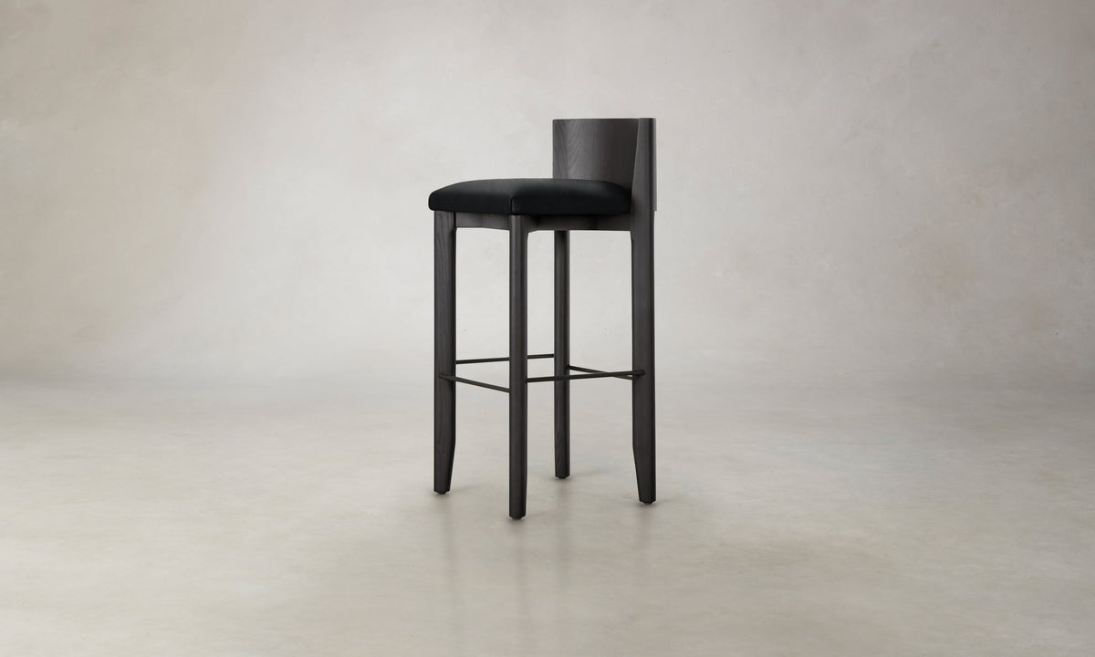 The Delancey Bar & Counter Stool - Costa Leather Jet