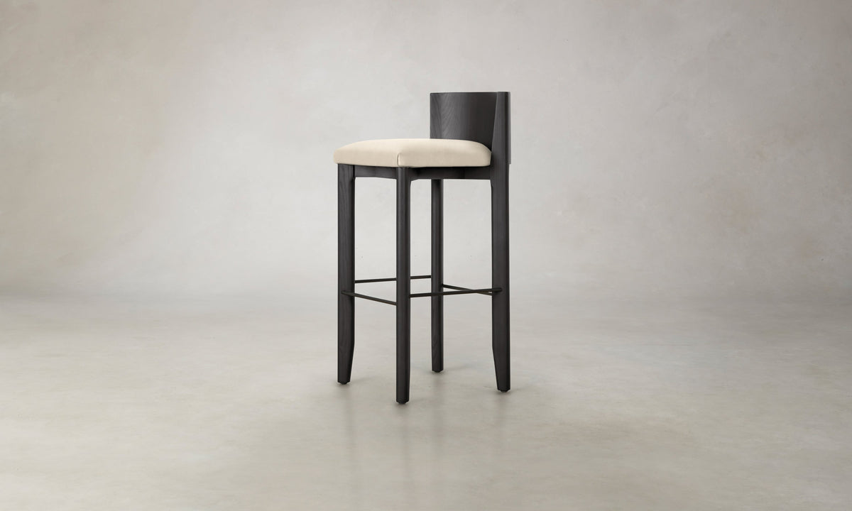 The Delancey Bar & Counter Stool - Costa Leather Sesame