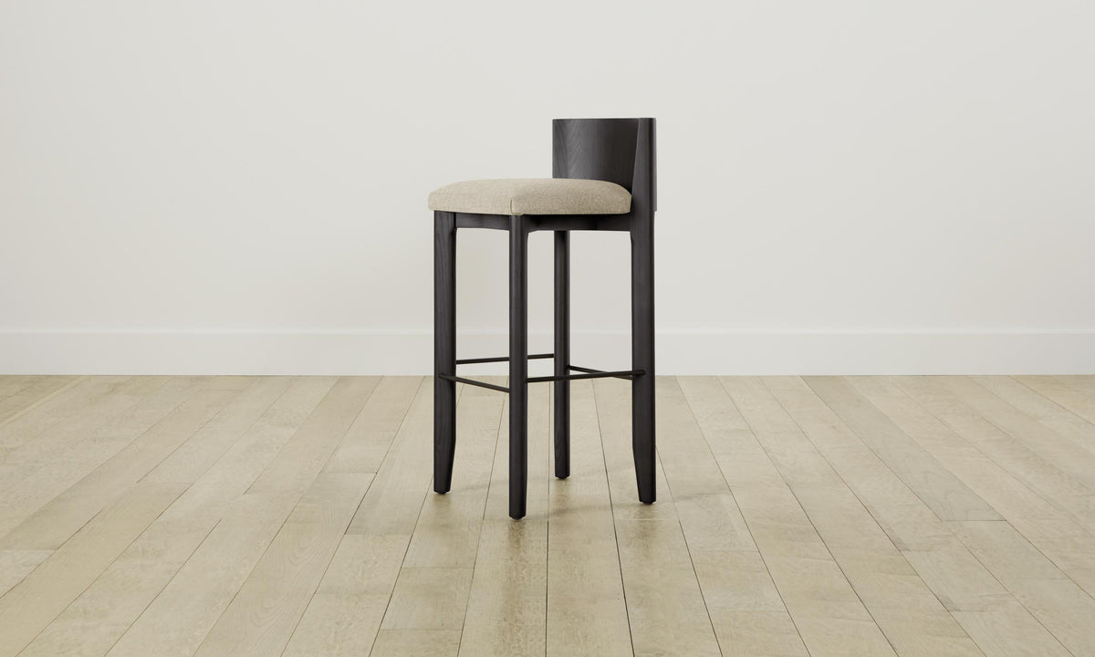 The Delancey Bar & Counter Stool - Heritage Belgian Linen Alder