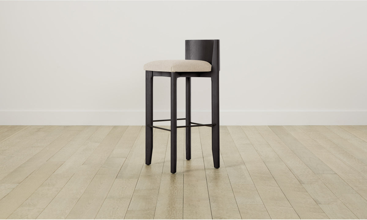 The Delancey Bar & Counter Stool - Heritage Belgian Linen Husk