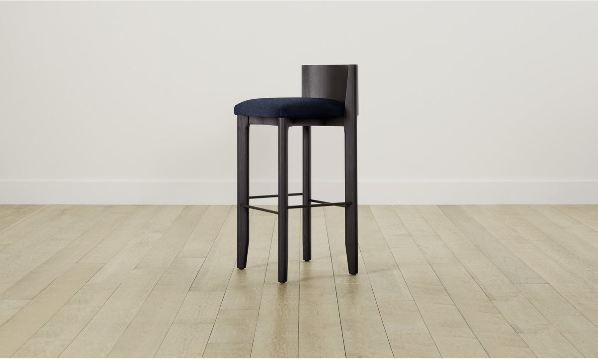 The Delancey Bar & Counter Stool - Italian Brushed Wool Harbor