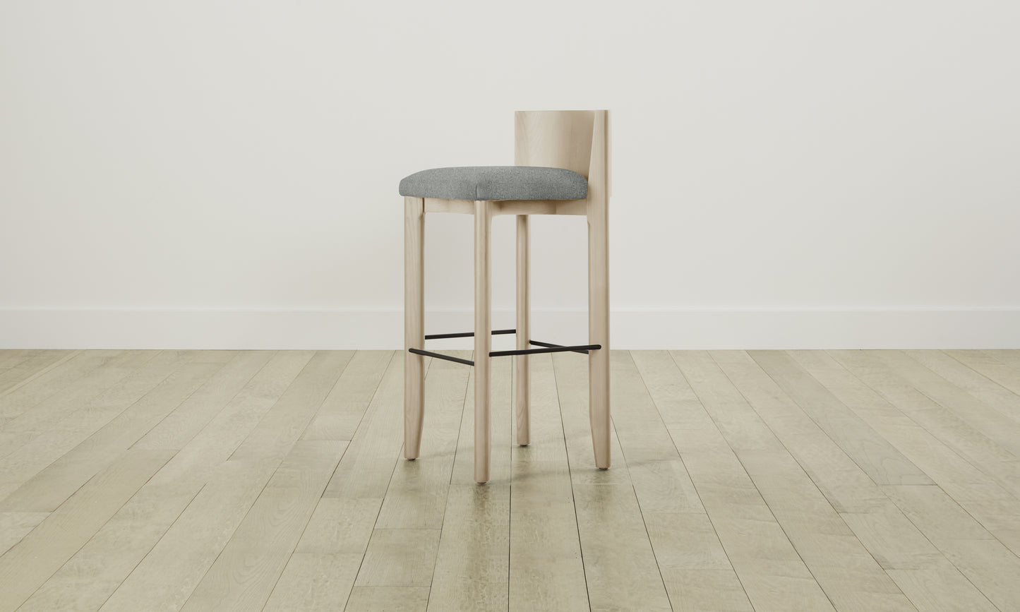 The Delancey Bar & Counter Stool - Merino Heather Grey