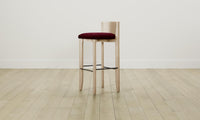 The Delancey Bar & Counter Stool - Mohair Crimson