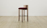 The Delancey Bar & Counter Stool - Mohair Crimson