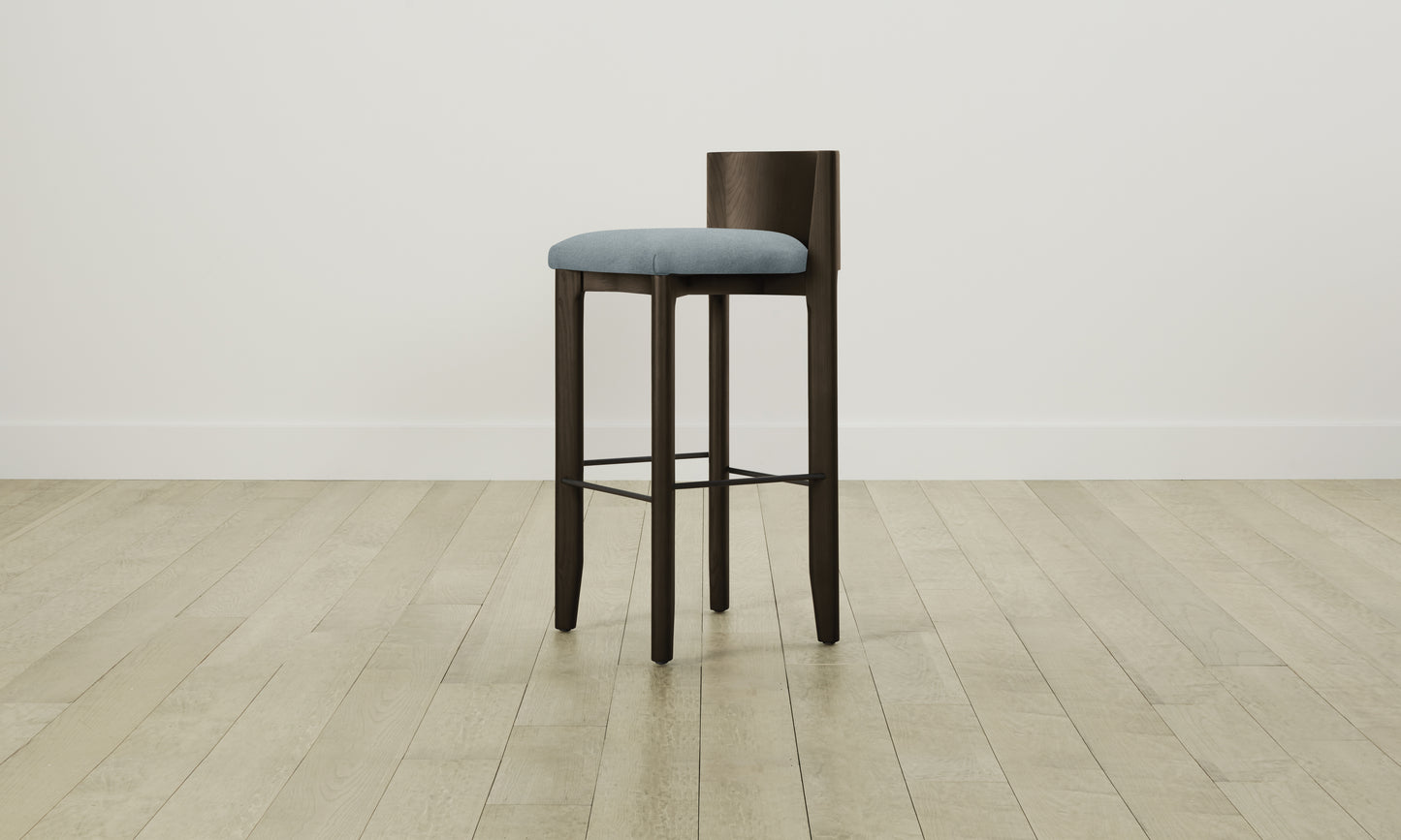 The Delancey Bar & Counter Stool - Mohair Slate Blue