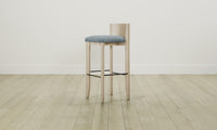 The Delancey Bar & Counter Stool - Mohair Slate Blue