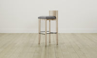 The Delancey Bar & Counter Stool - Nubuck Leather Asphalt