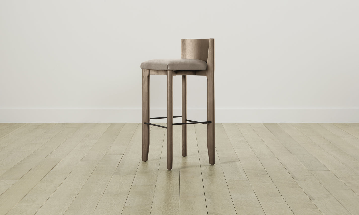 The Delancey Bar & Counter Stool - Nubuck Leather Fawn