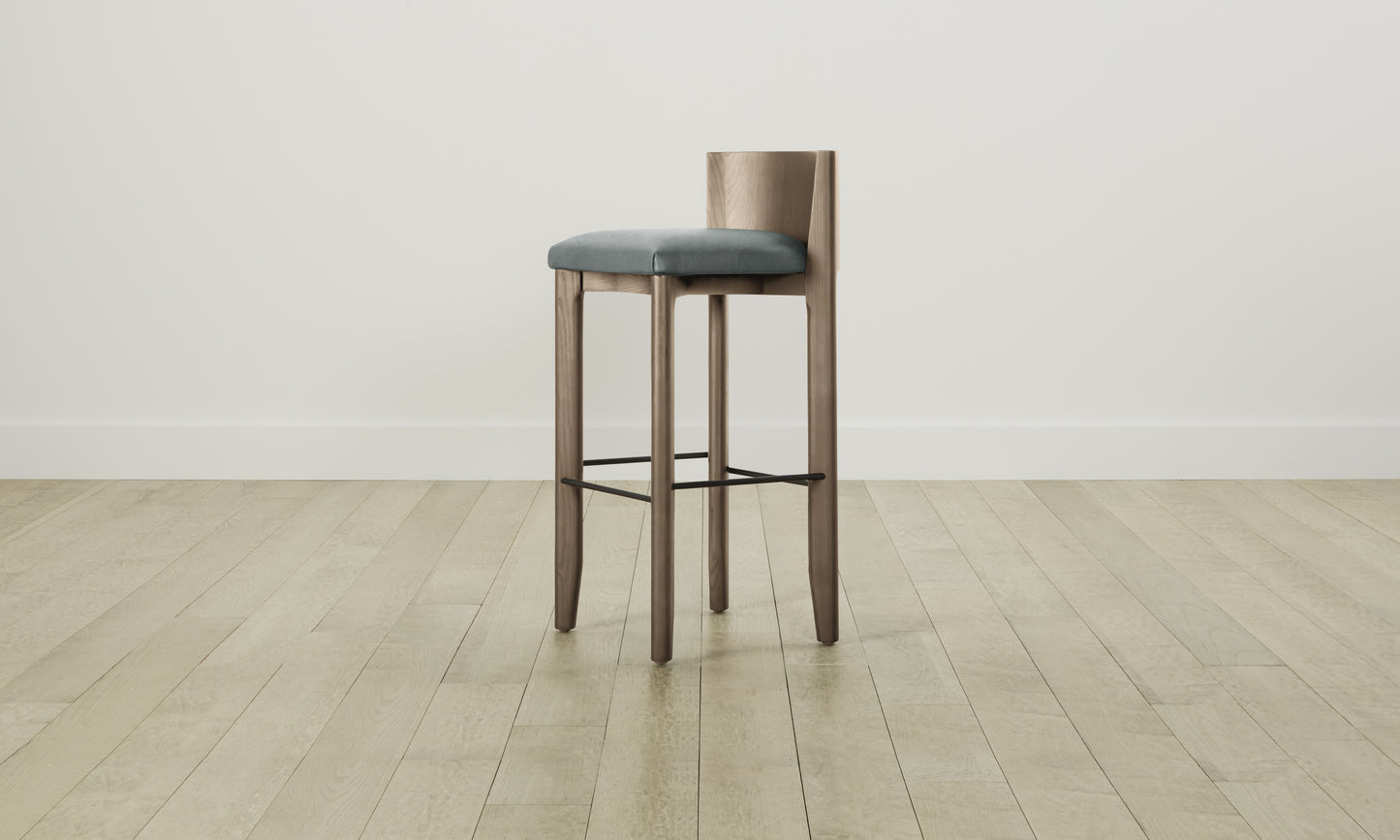 The Delancey Bar & Counter Stool - Nubuck Leather Tide