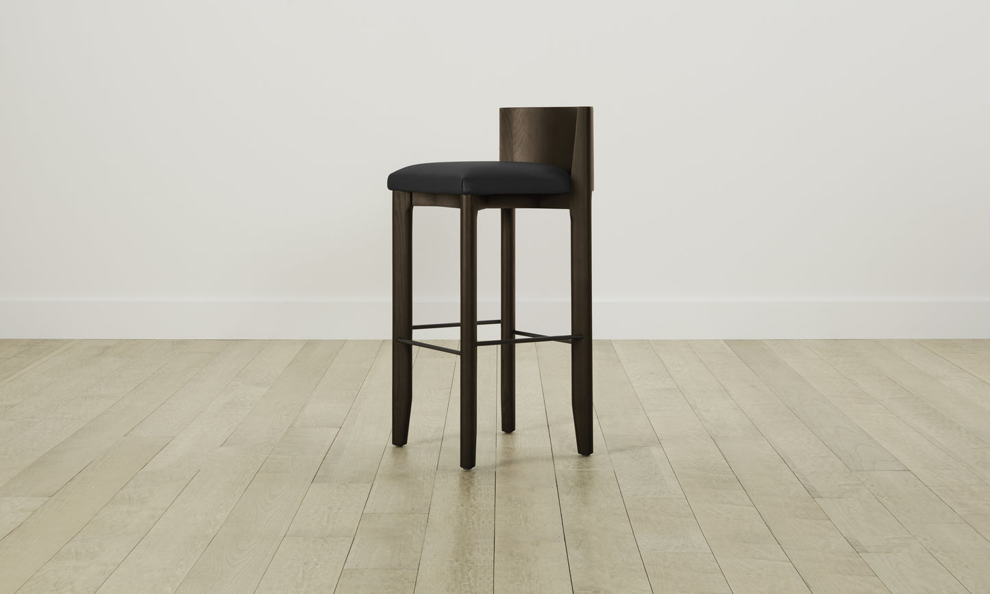 The Delancey Bar & Counter Stool - Pebbled Leather Ink