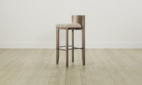 The Delancey Bar & Counter Stool - Pebbled Leather Stone