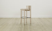 The Delancey Bar & Counter Stool - Pebbled Leather Stone