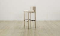 The Delancey Bar & Counter Stool - Pebbled Leather Swan