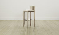 The Delancey Bar & Counter Stool - Pebbled Leather Swan