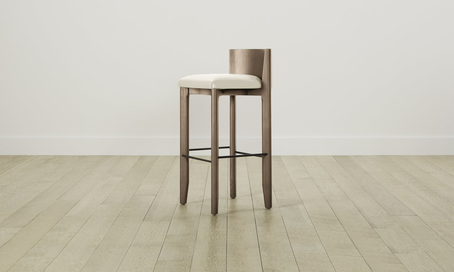 The Delancey Bar & Counter Stool - Pebbled Leather Swan