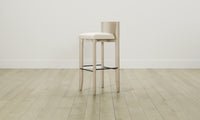 The Delancey Bar & Counter Stool - Pebbled Leather Swan