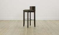 The Delancey Bar & Counter Stool - Pebbled Leather Truffle