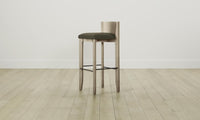 The Delancey Bar & Counter Stool - Pebbled Leather Truffle