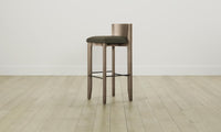 The Delancey Bar & Counter Stool - Pebbled Leather Truffle