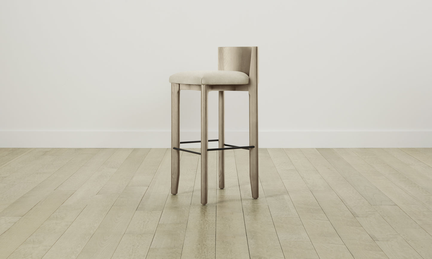 The Delancey Bar & Counter Stool - Performance Melange Weave Shell