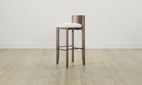 The Delancey Bar & Counter Stool - Performance Linen Weave Pure White