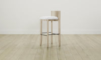 The Delancey Bar & Counter Stool - Performance Linen Weave Pure White