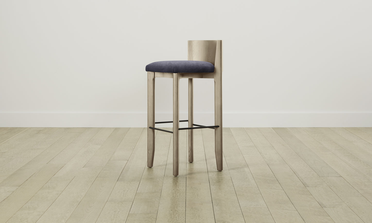 The Delancey Bar & Counter Stool - Performance Velvet Flannel