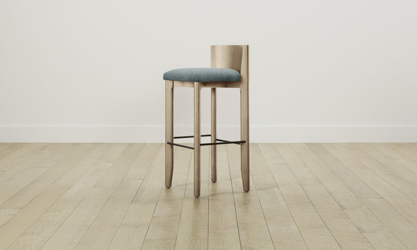 The Delancey Bar & Counter Stool - Performance Velvet Seafoam