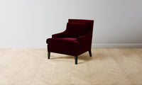 The Downing Chair - Mohair Crimson