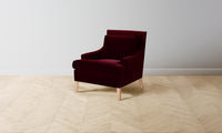 The Downing Chair - Mohair Crimson